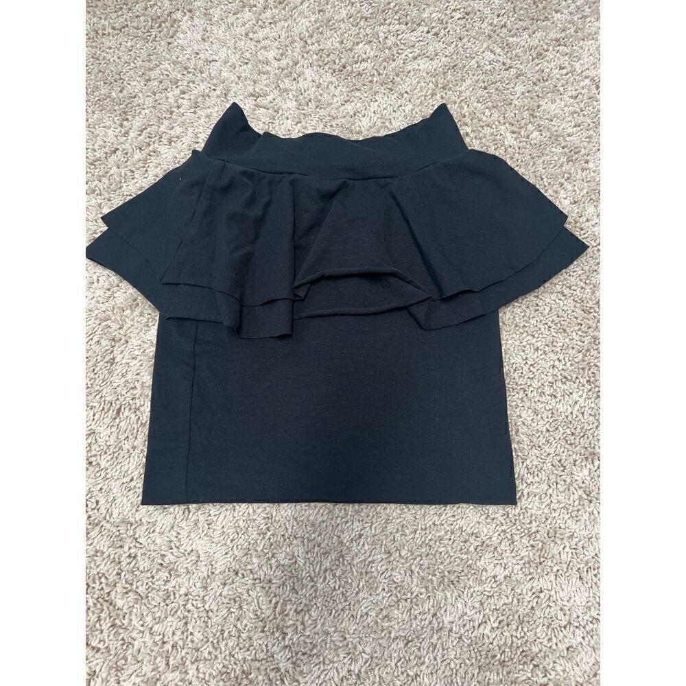 Kirra black peplum mini bandage skirt size XS